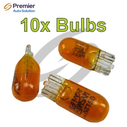 T10 AMBER Side Repeater Bulb 12v 5W (Pack of 10) E Mark approved