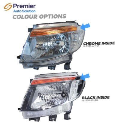 Headlight for Ford Ranger 2012-15 - Chrome Inner - RIGHT