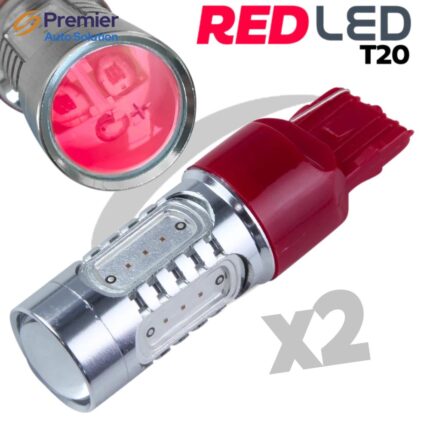 Red LED Bulb (T20) - for Rear Fog Lamps - PAIR