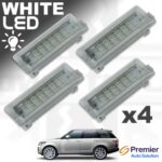 Premium WHITE LED Door Courtesy Lights for Range Rover L322 (4pc) for Everyday Use