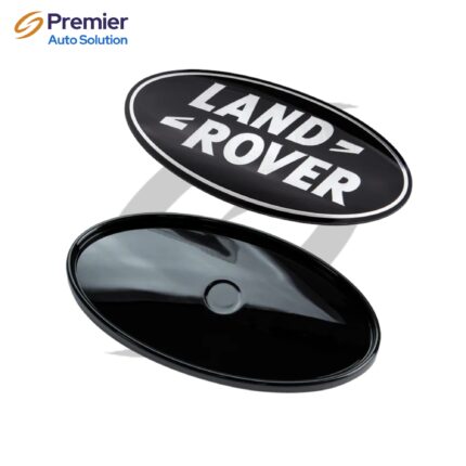 Black & Silver Badge on Gloss Black Plinth for Land Rover Defender L663