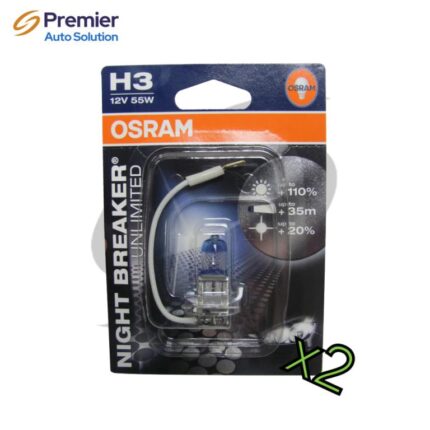 OSRAM H3 high Power " Night Breaker Unlimited" bulbs PAIR