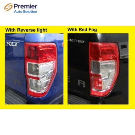 Rear Light 2012 on Red/Chrome - UK Spec - RH (with FOG light) for Ford Ranger